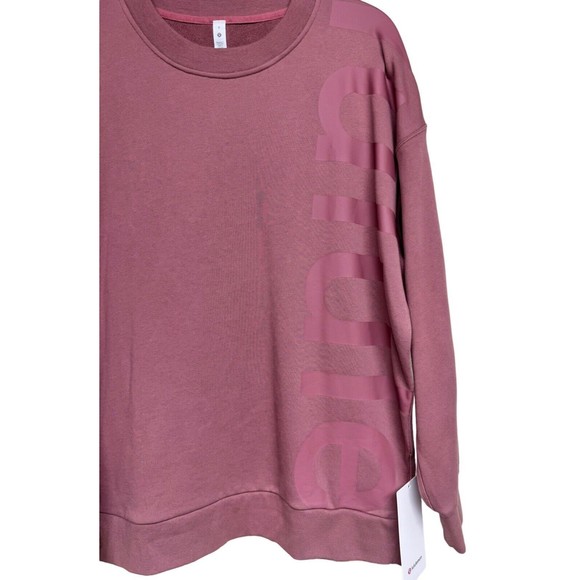 Lululemon Perfectly Oversized Crew *Logo Sweatshirt Spiced Chi Women’s Size 8 - Picture 5 of 10